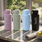 Personalised Engraved 950ml Name Matte Insulated Steel Drink Bottle