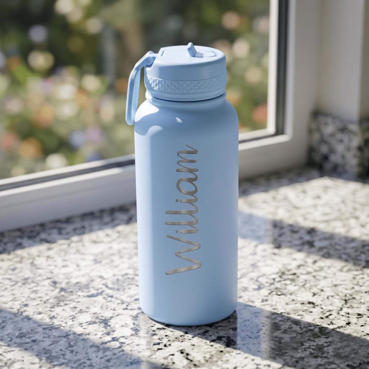 Personalised Engraved 950ml Name Matte Insulated Steel Drink Bottle