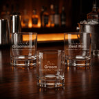 Personalised Engraved Groomsman Gift Whiskey Glass - Make It Personal Gift Co