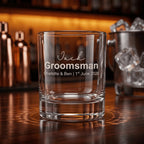Personalised Engraved Groomsman Gift Whiskey Glass - Make It Personal Gift Co