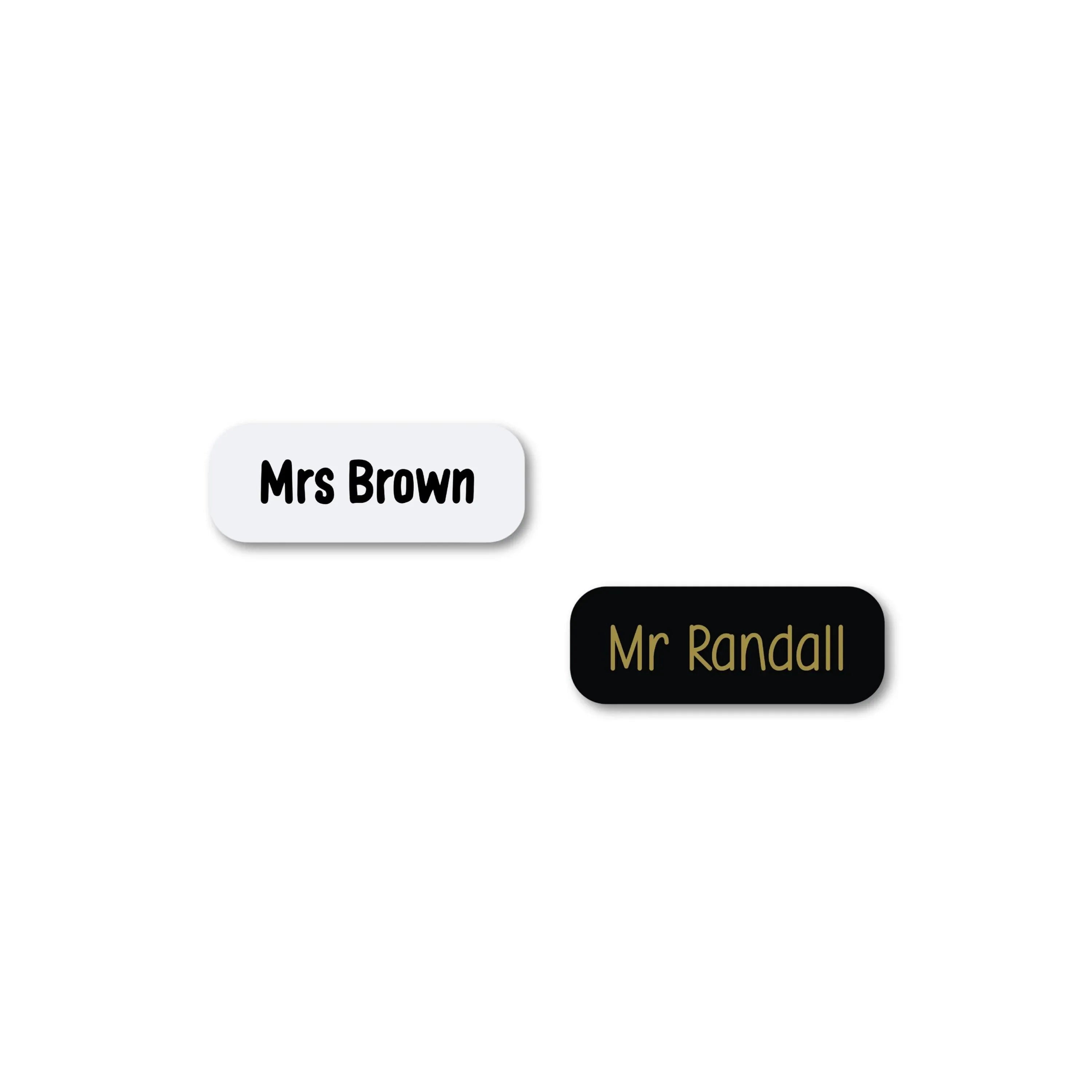 Personalised Engraved Name Badge – Custom Acrylic or Wood - Make It Personal Gift Co