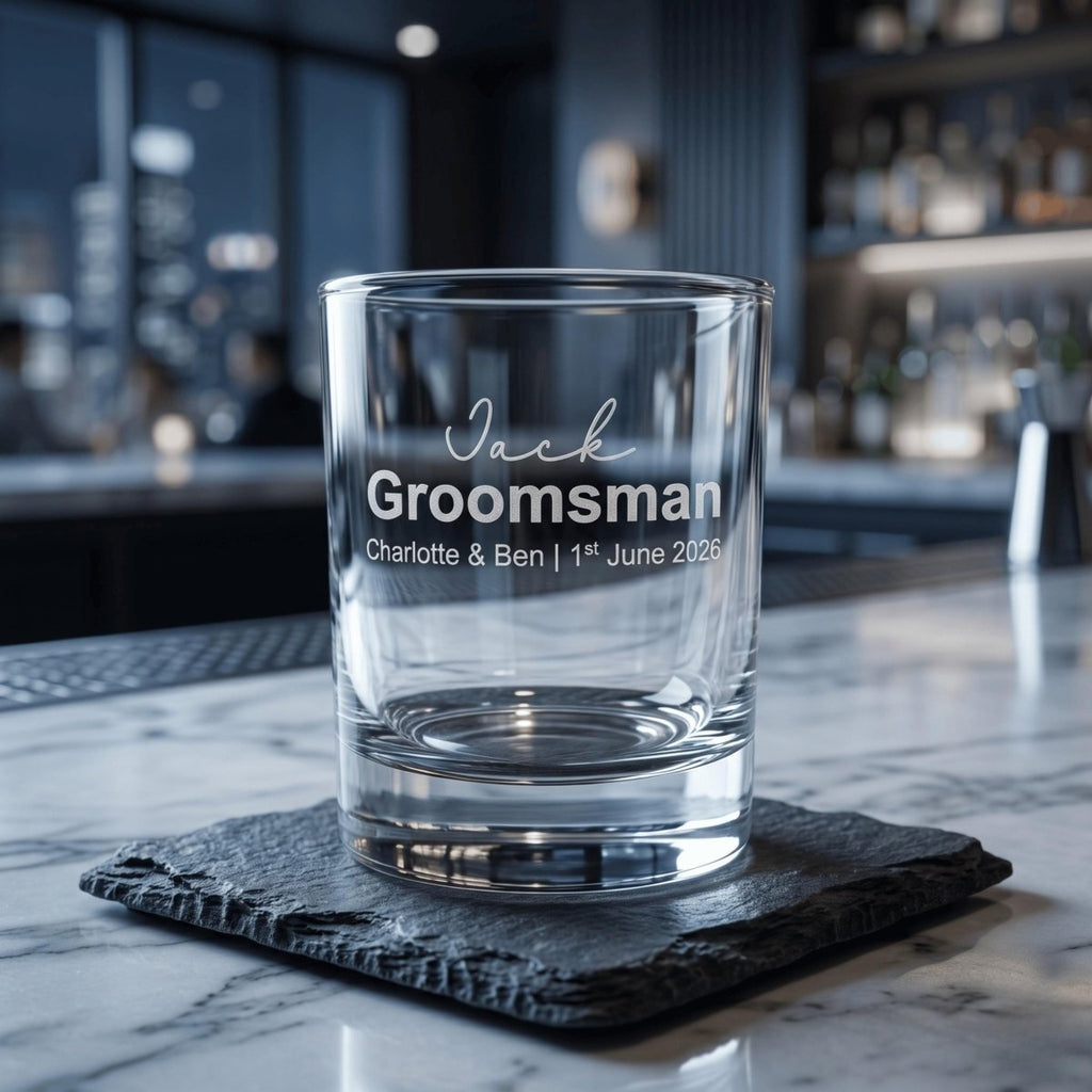 Personalised Engraved Wedding Party Shot Glass - Make It Personal Gift Co