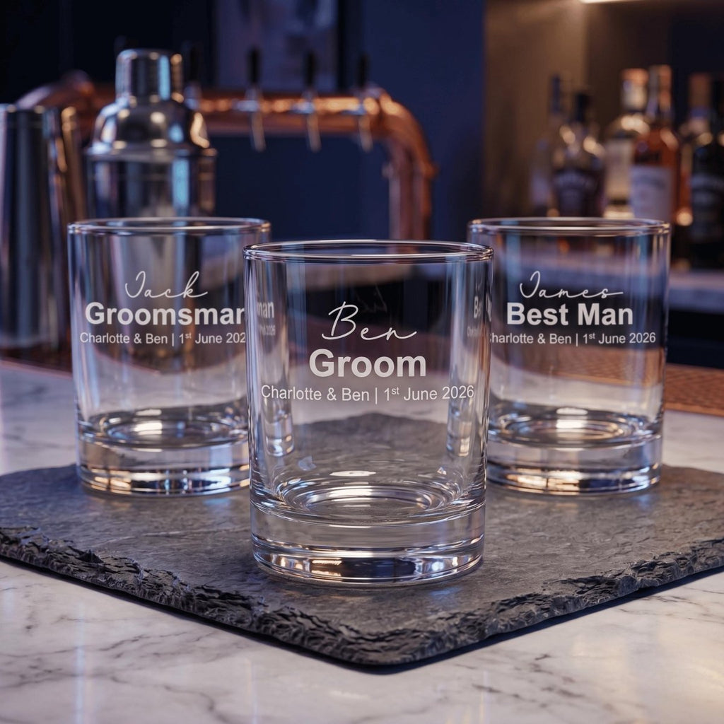 Personalised Engraved Wedding Party Shot Glass - Make It Personal Gift Co