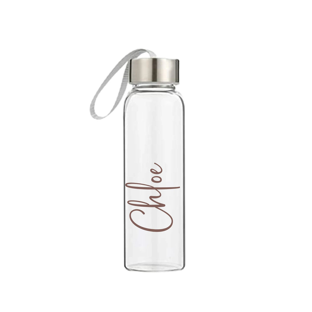 Personalised Glass Water Bottle – 500ml Custom Drinkware - Make It Personal Gift Co