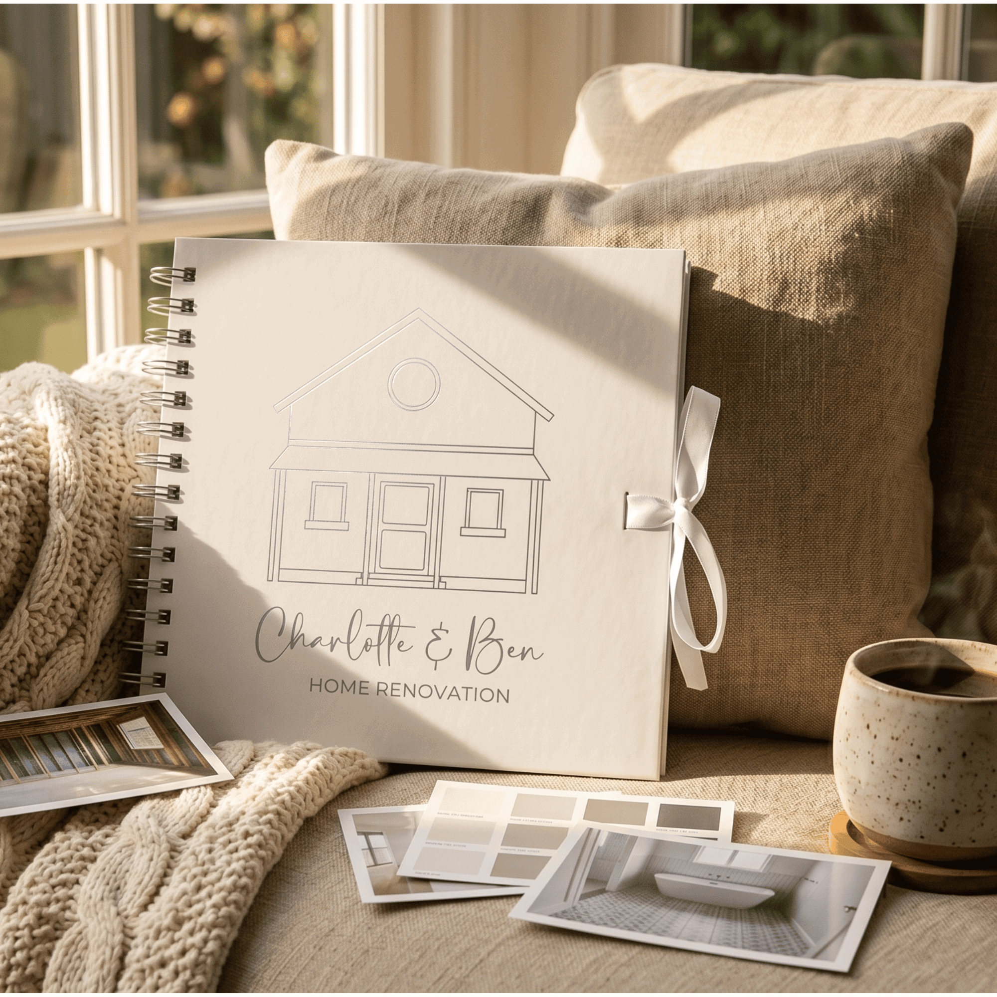 Personalised Home Renovation Photo Album Journal 8x8 - Make It Personal Gift Co