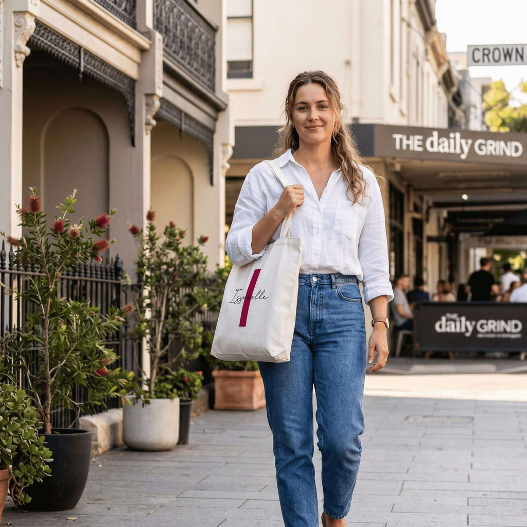 Personalised Initial Tote Bag: Modern Elegance Edition - Make It Personal Gift Co