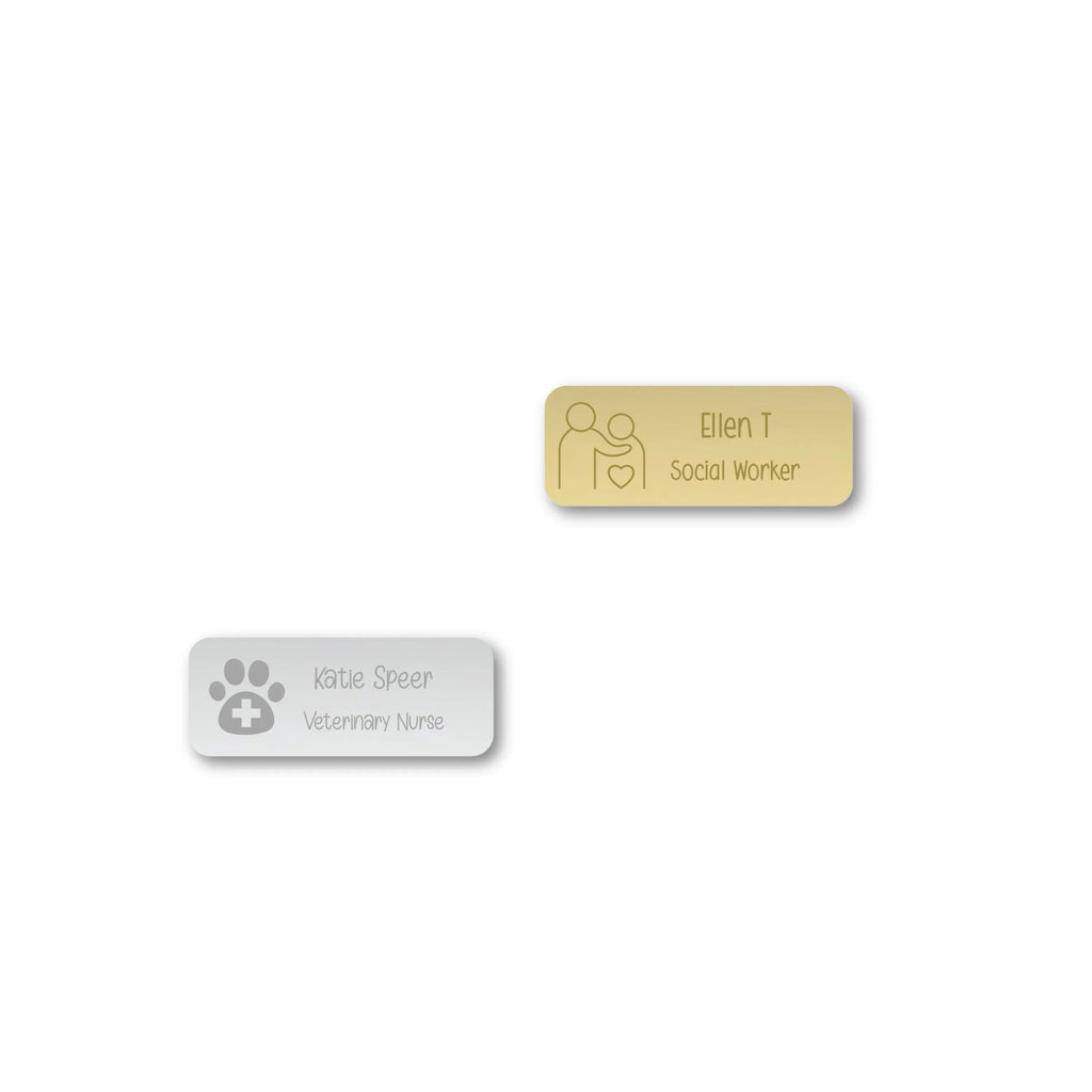 Personalised Medical Name Badge with Icon - Make It Personal Gift Co