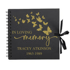 Personalised Memorial Guestbook | 8x8 Butterfly Keepsake - Make It Personal Gift Co