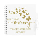 Personalised Memorial Guestbook | 8x8 Butterfly Keepsake - Make It Personal Gift Co