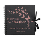 Personalised Memorial Guestbook | 8x8 Butterfly Keepsake - Make It Personal Gift Co