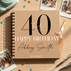 Personalised Modern Elegance Birthday Album Guestbook - Make It Personal Gift Co