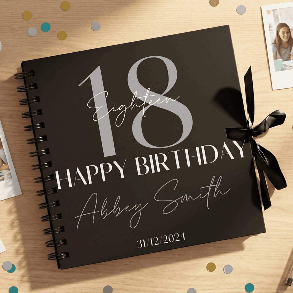Personalised Modern Elegance Birthday Album Guestbook - Make It Personal Gift Co