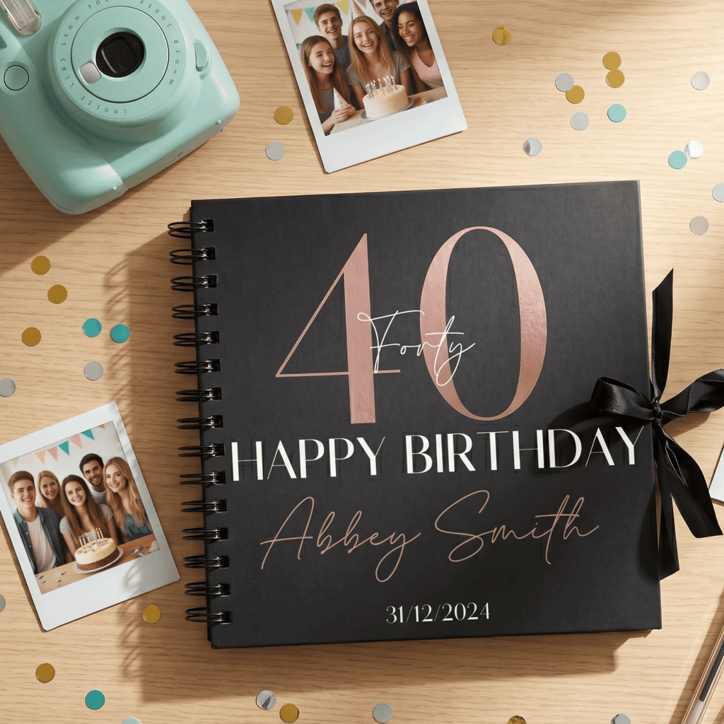 Personalised Modern Elegance Birthday Album Guestbook - Make It Personal Gift Co