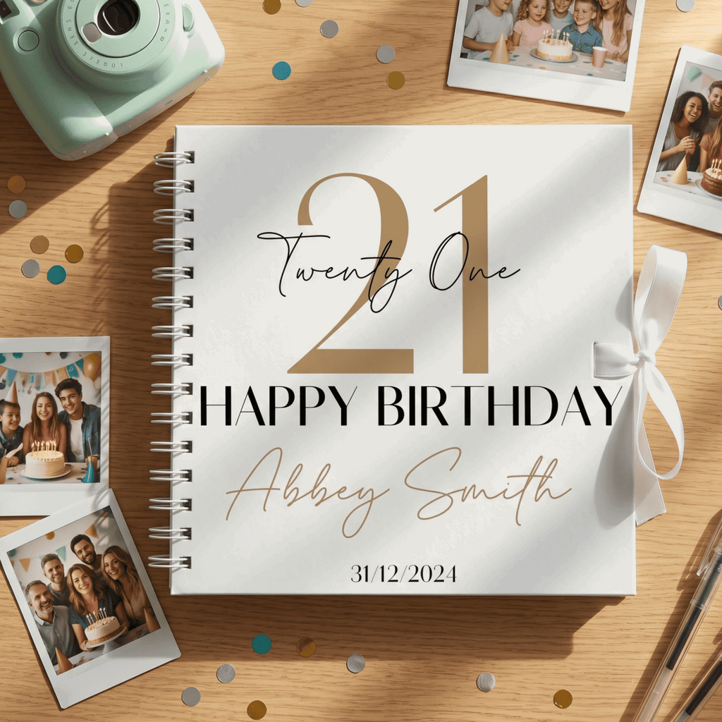 Personalised Modern Elegance Birthday Album Guestbook - Make It Personal Gift Co