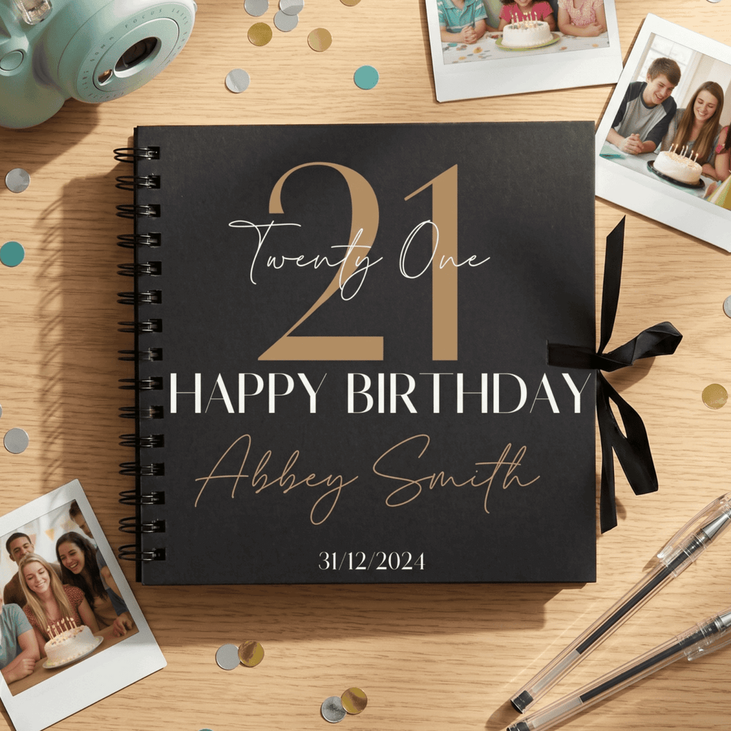 Personalised Modern Elegance Birthday Album Guestbook - Make It Personal Gift Co