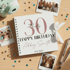 Personalised Modern Elegance Birthday Album Guestbook - Make It Personal Gift Co