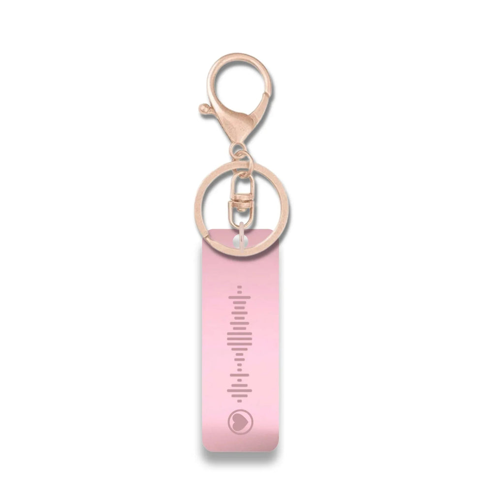 Personalised Music Heart Icon Code Keyring – Custom Scannable Keepsake - Make It Personal Gift Co