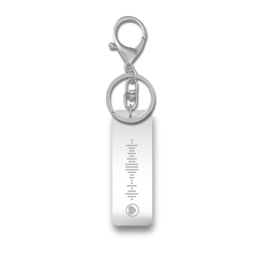 Personalised Music Heart Icon Code Keyring – Custom Scannable Keepsake - Make It Personal Gift Co