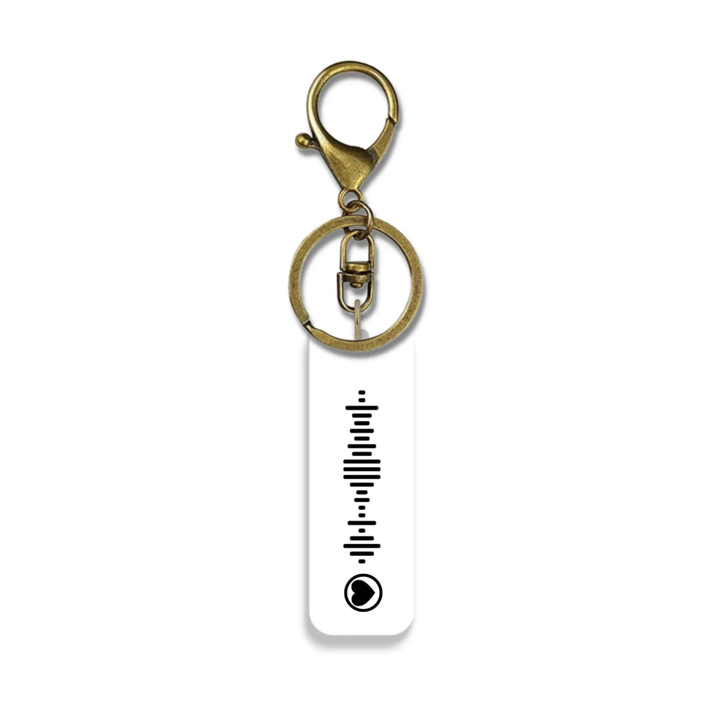 Personalised Music Heart Icon Code Keyring – Custom Scannable Keepsake - Make It Personal Gift Co