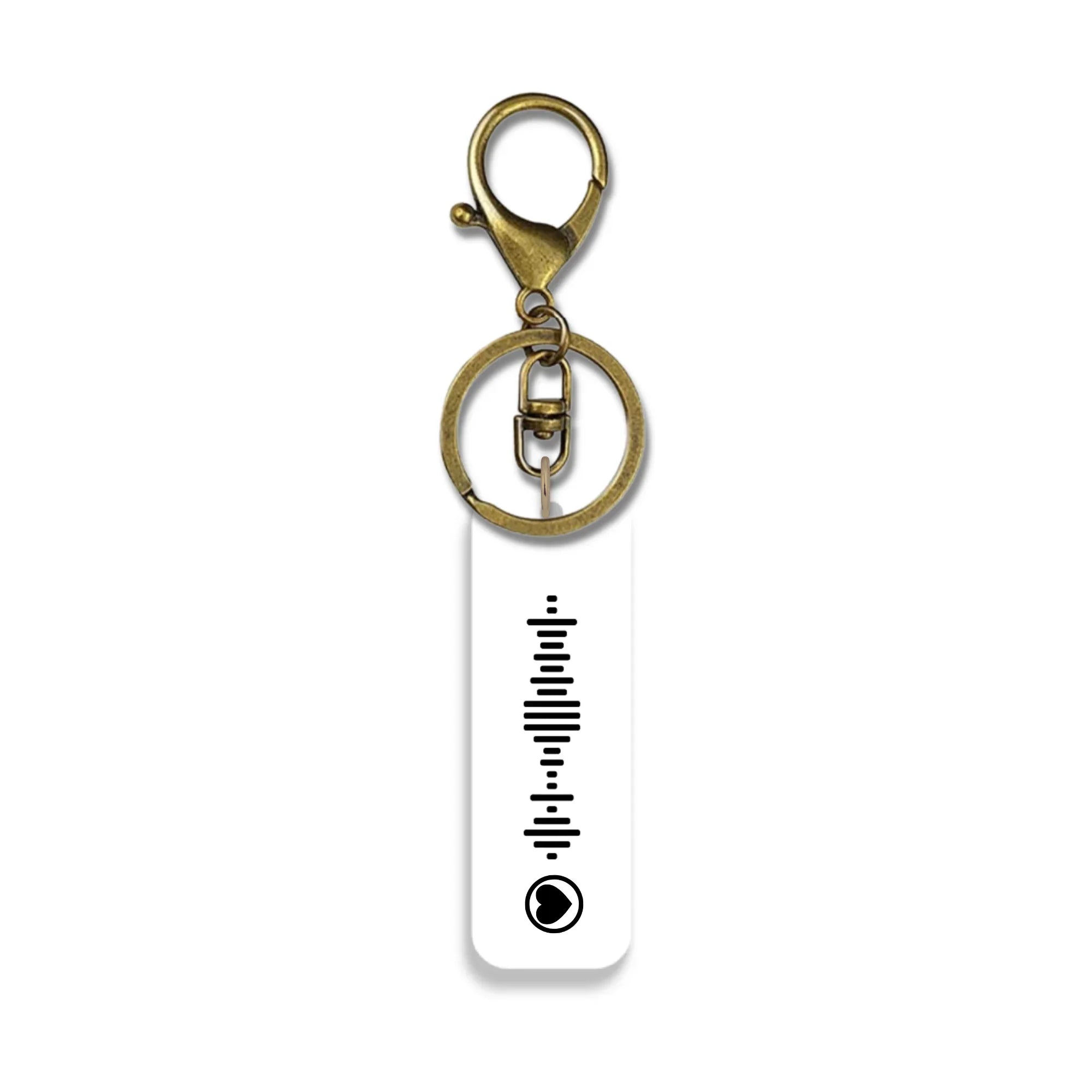 Personalised Music Heart Icon Code Keyring – Custom Scannable Keepsake - Make It Personal Gift Co