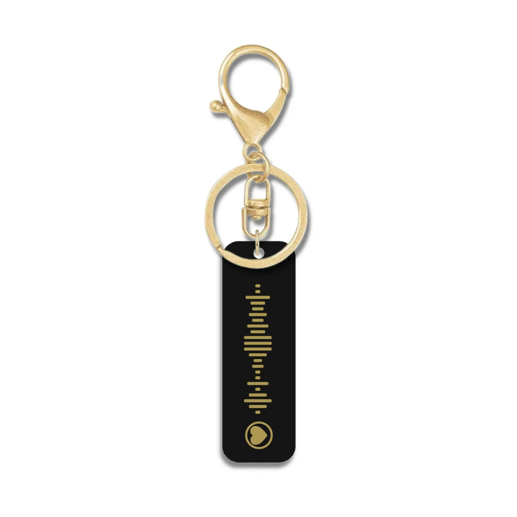 Personalised Music Heart Icon Code Keyring – Custom Scannable Keepsake - Make It Personal Gift Co