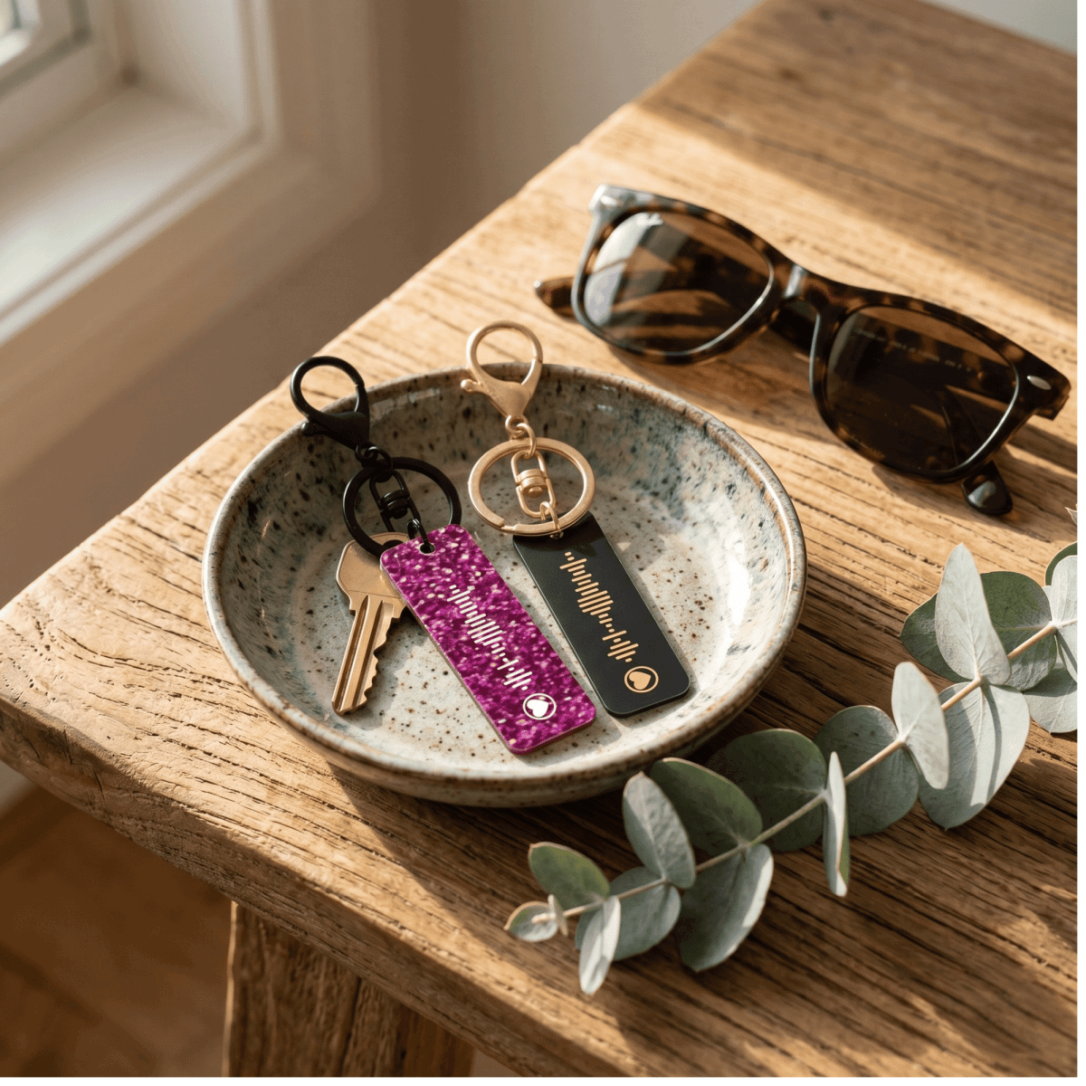 Personalised Music Heart Icon Code Keyring: Custom Scannable Keepsake - Make It Personal Gift Co