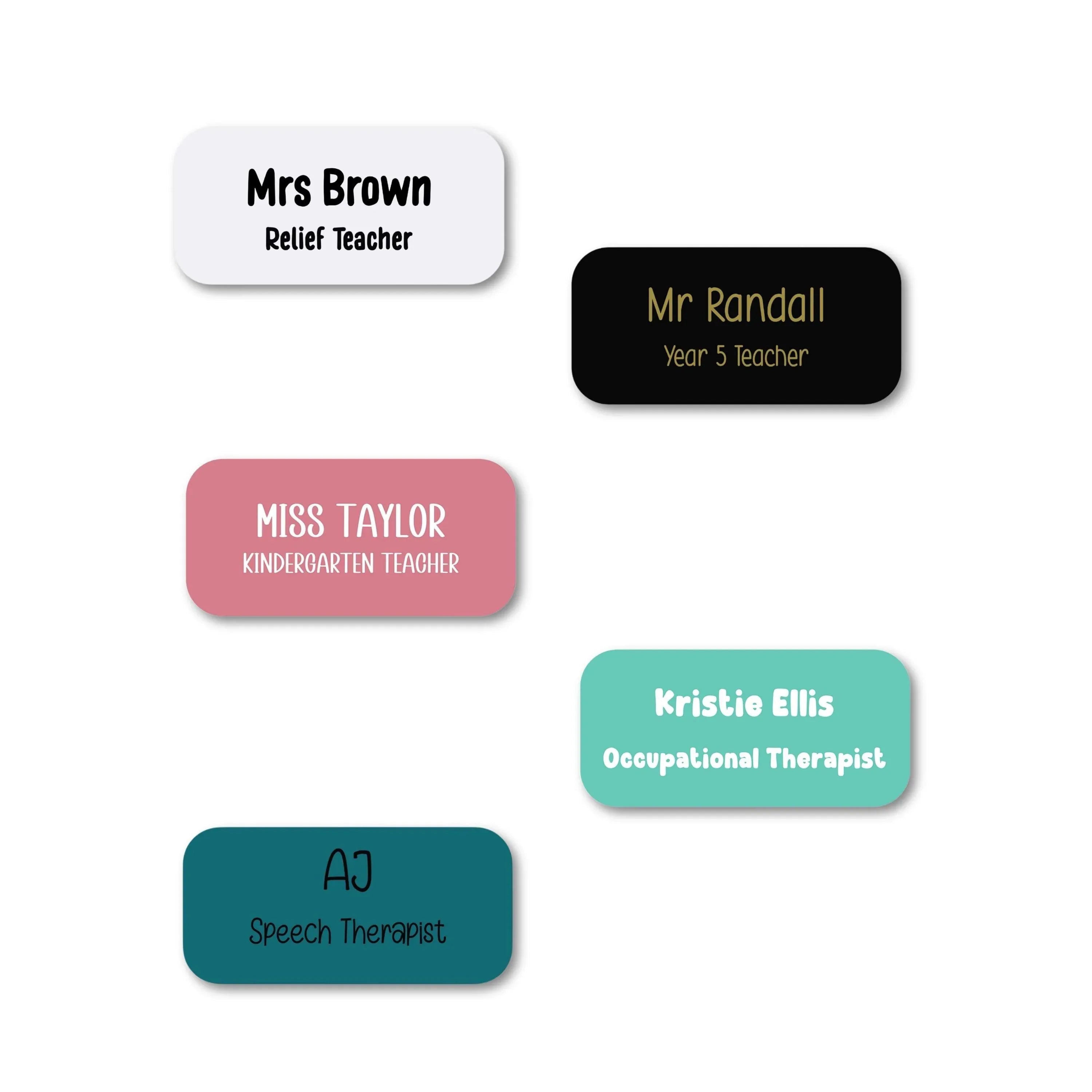 Personalised Name and Profession Badge – Custom Acrylic or Wood - Make It Personal Gift Co