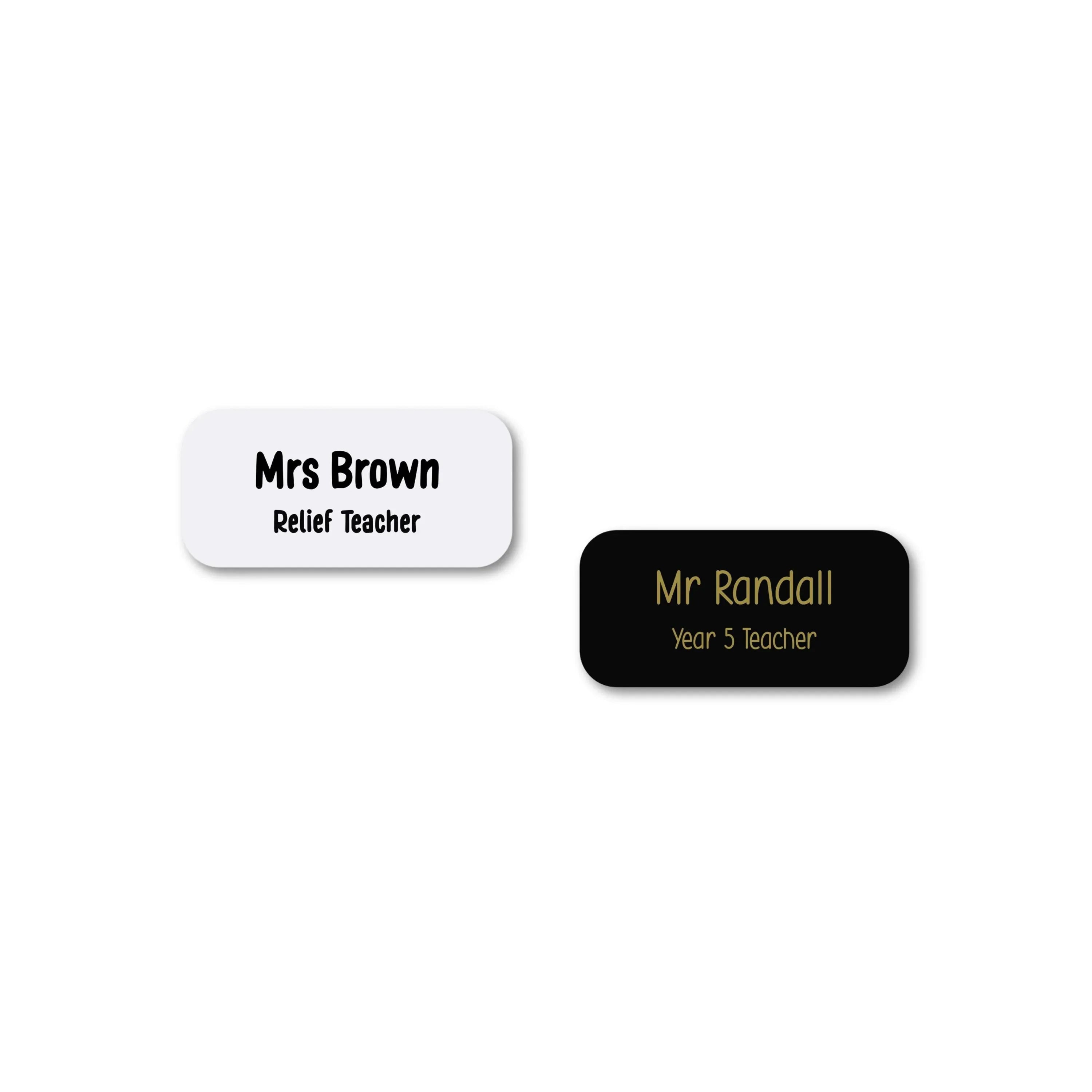 Personalised Name and Profession Badge – Custom Acrylic or Wood - Make It Personal Gift Co