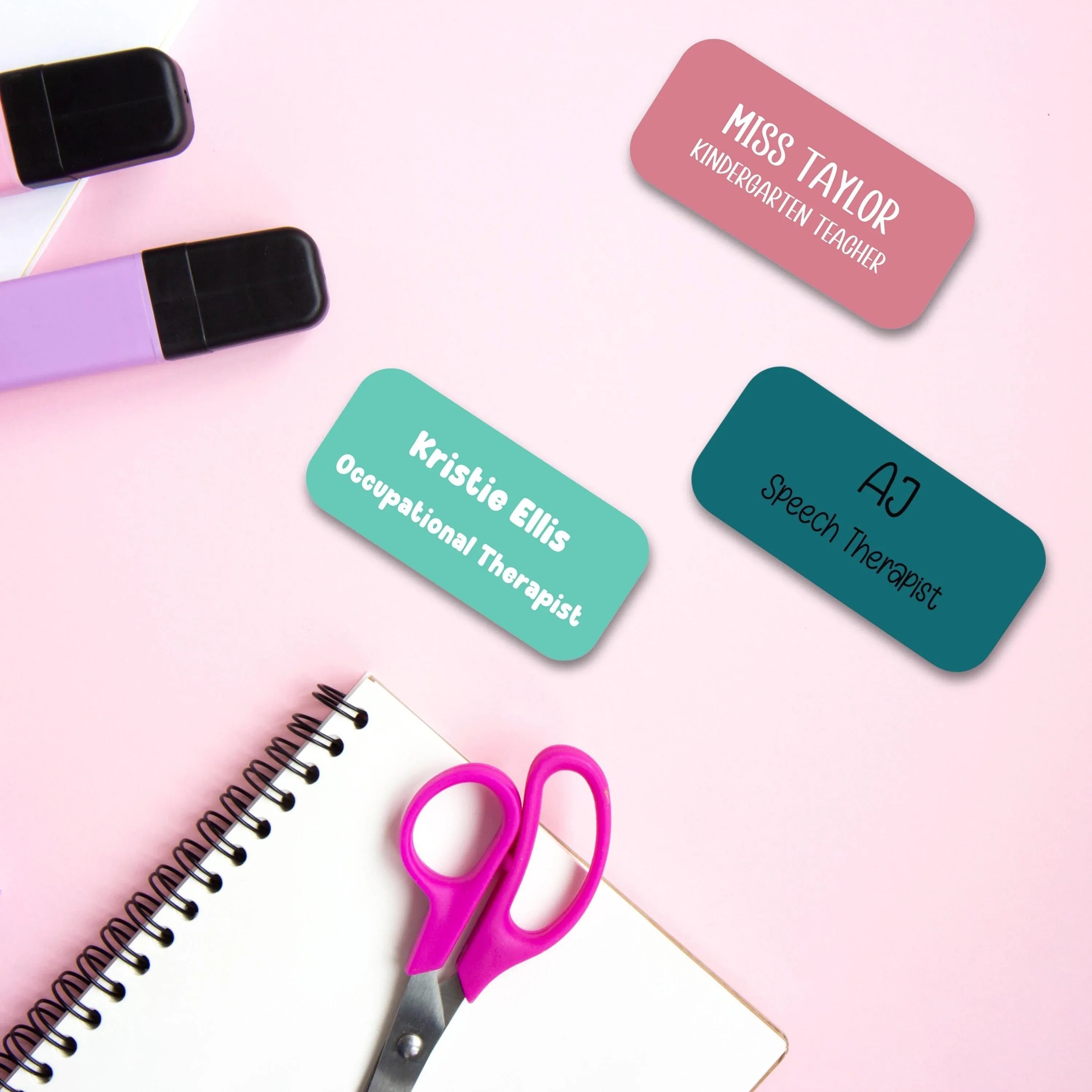 Personalised Name and Profession Badge – Custom Acrylic or Wood - Make It Personal Gift Co