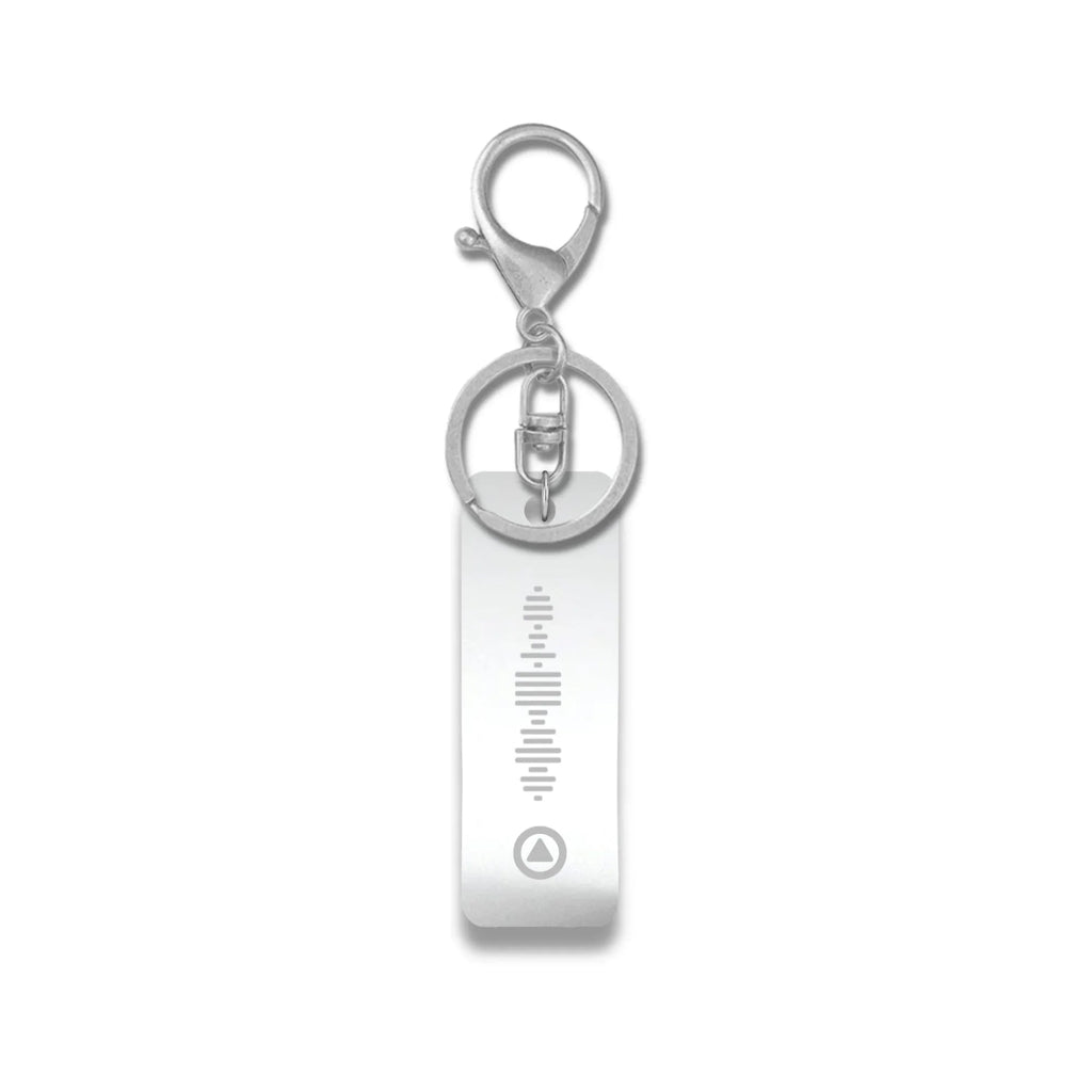 Personalised Play Button Music Keyring – Custom Scannable Song Keychain - Make It Personal Gift Co