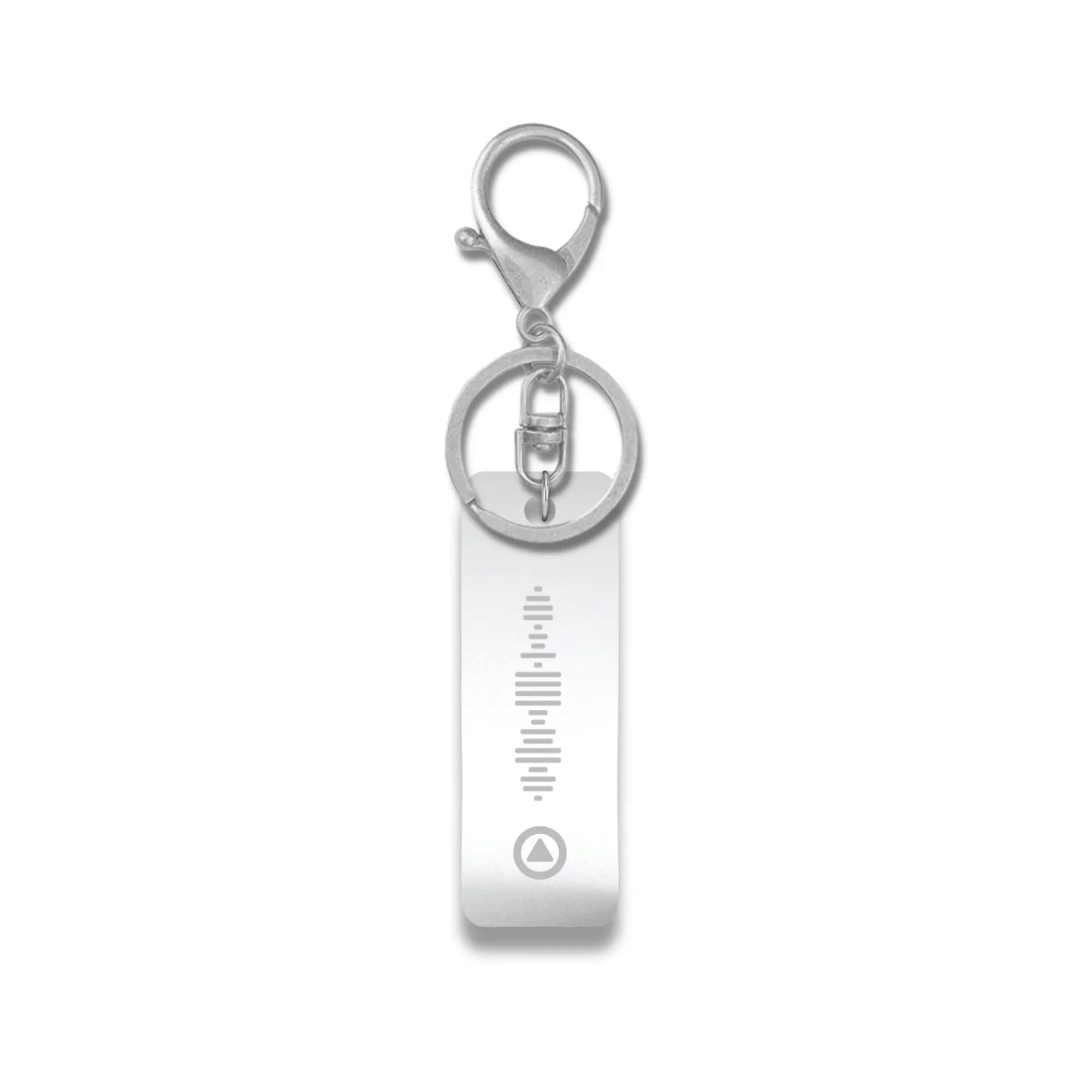 Personalised Play Button Music Keyring – Custom Scannable Song Keychain - Make It Personal Gift Co