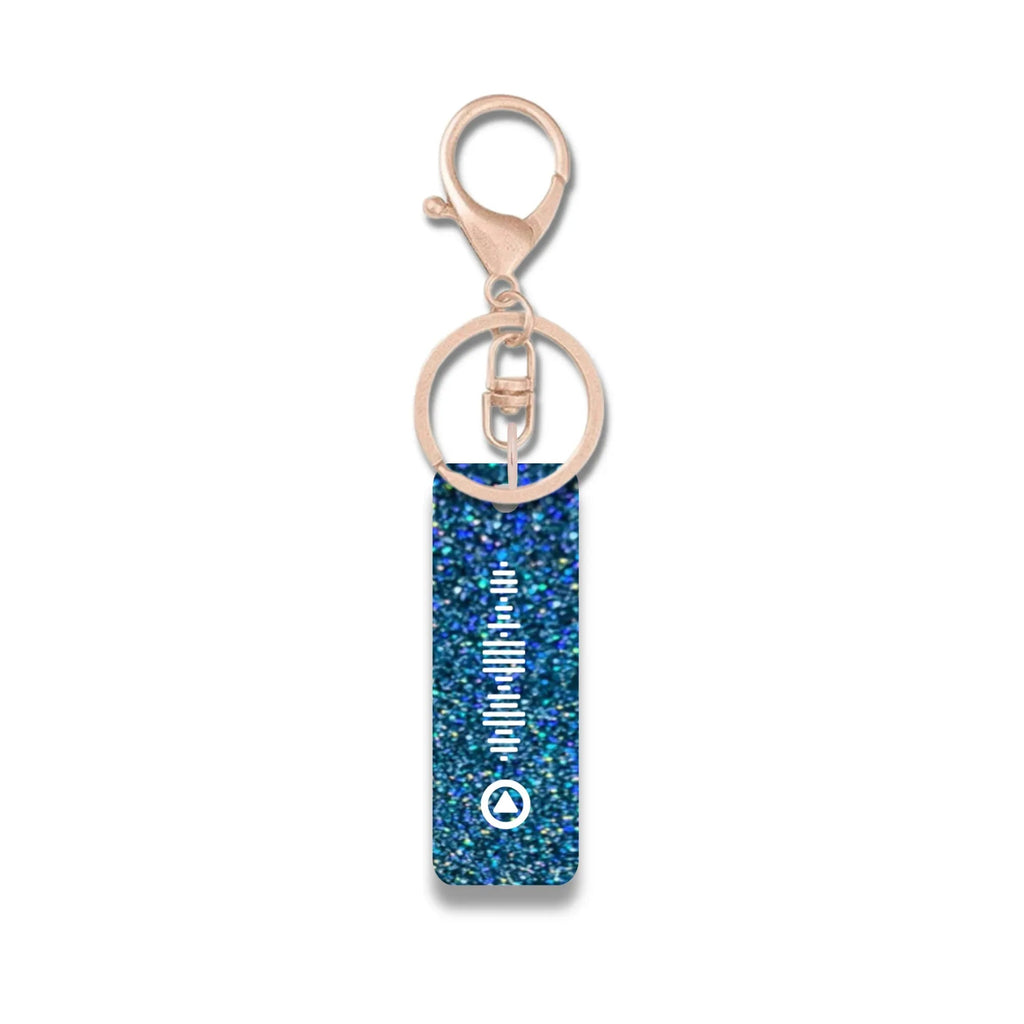 Personalised Play Button Music Keyring – Custom Scannable Song Keychain - Make It Personal Gift Co