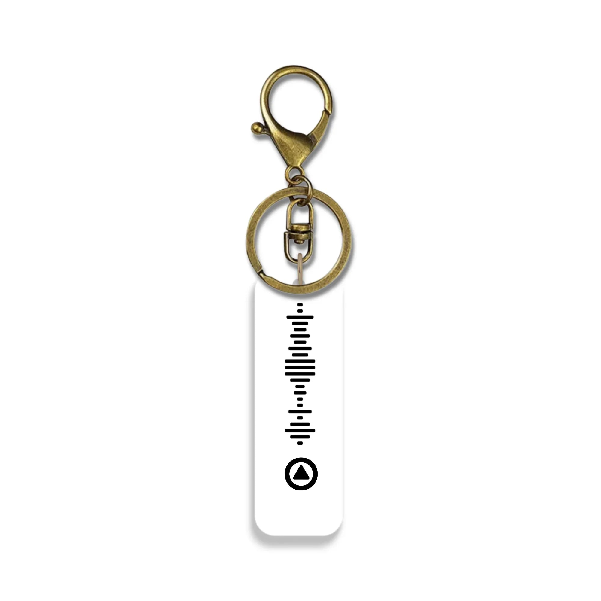 Personalised Play Button Music Keyring – Custom Scannable Song Keychain - Make It Personal Gift Co