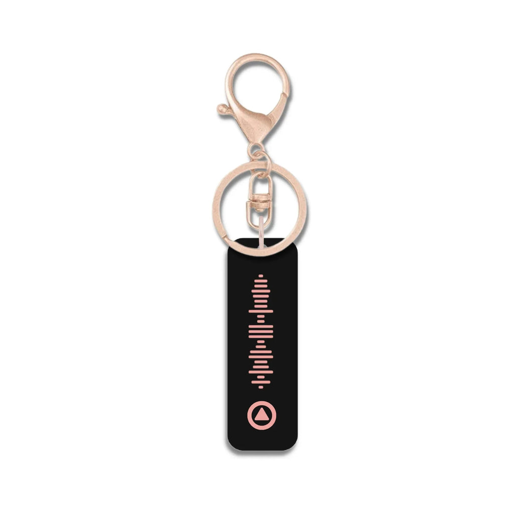 Personalised Play Button Music Keyring – Custom Scannable Song Keychain - Make It Personal Gift Co