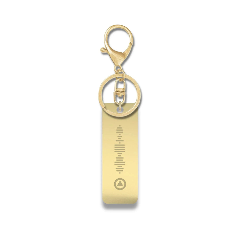 Personalised Play Button Music Keyring – Custom Scannable Song Keychain - Make It Personal Gift Co