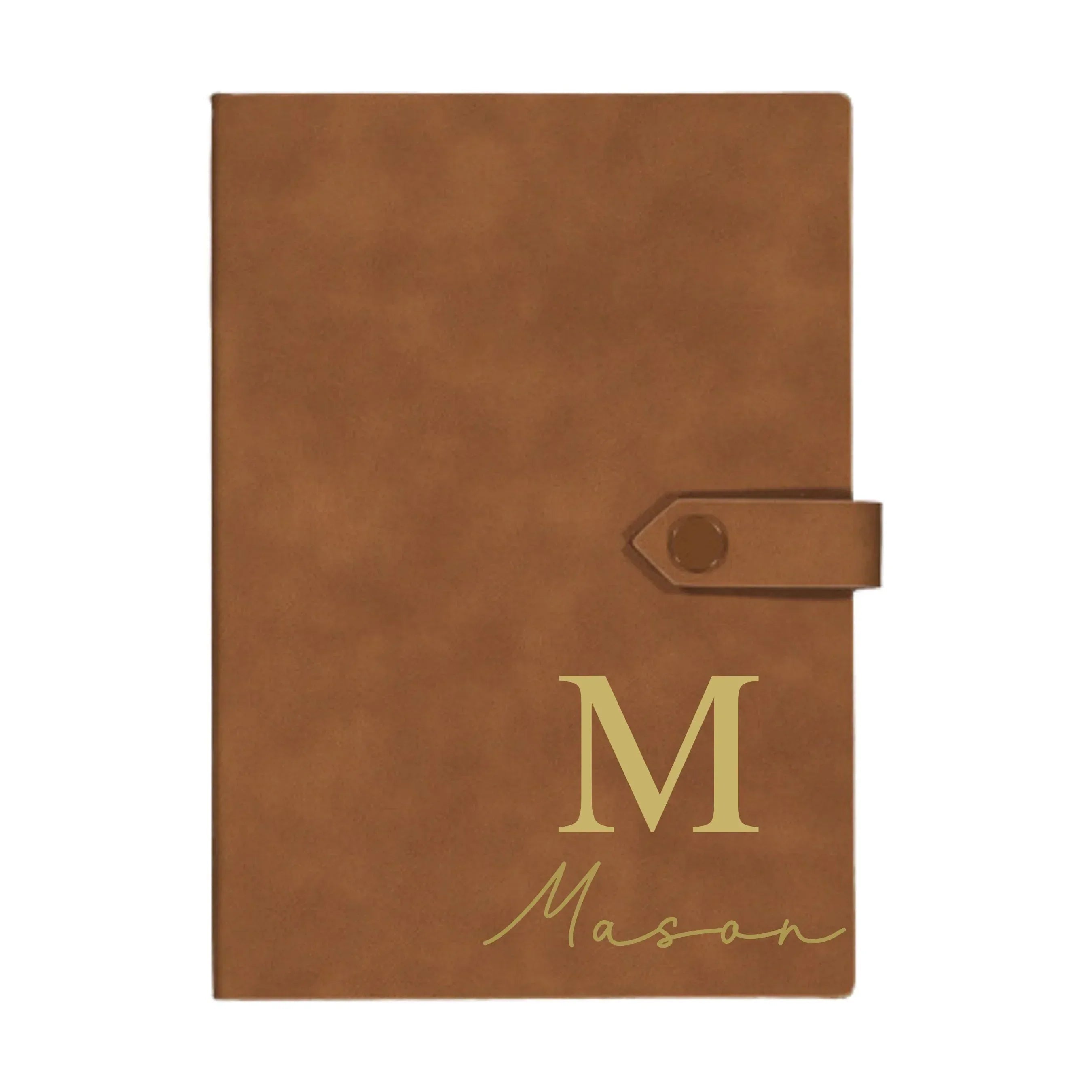 Personalised Vegan Suede Monogram Journal – A5 Lined Notebook - Make It Personal Gift Co