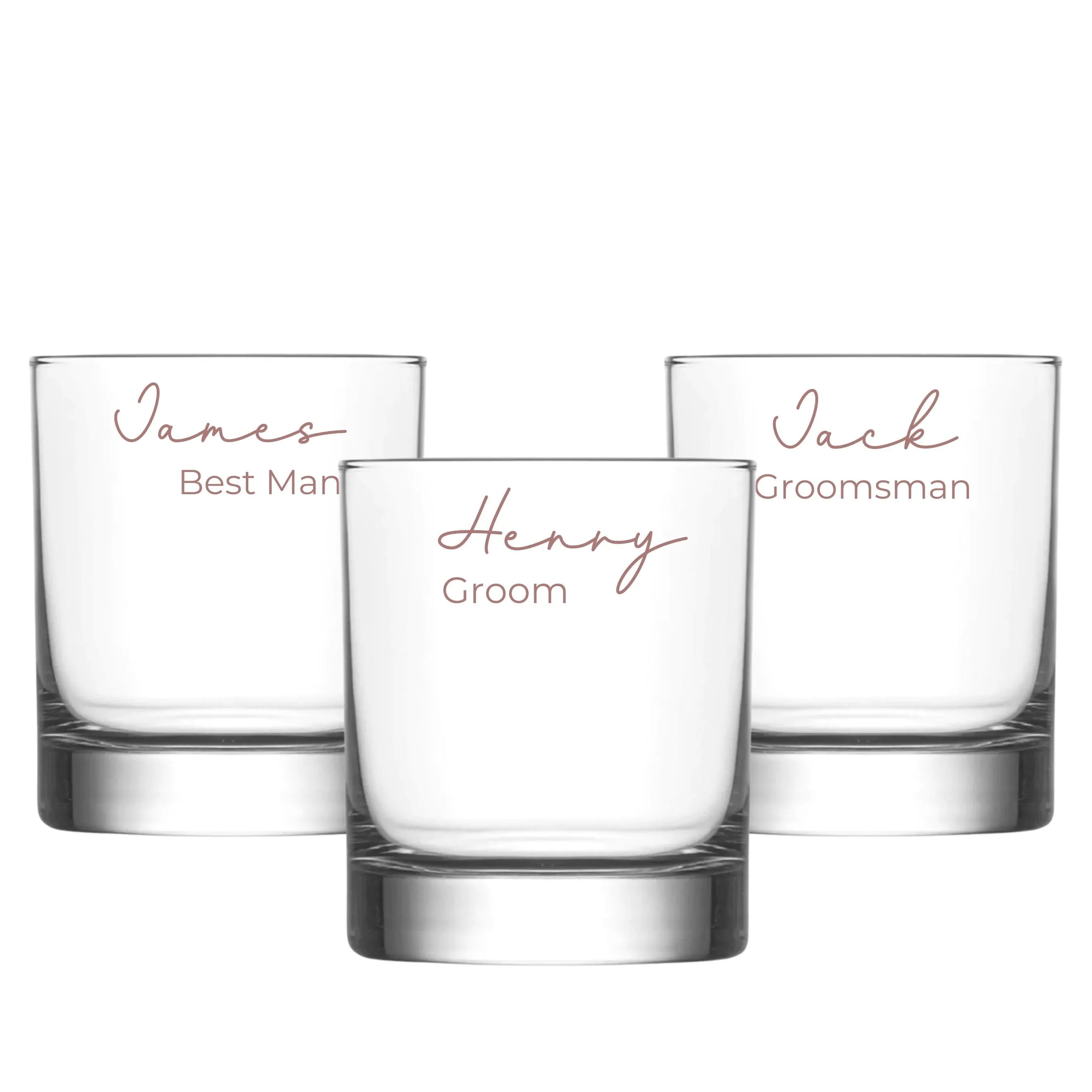 Personalised Whisky Glass Groomsmen – Custom Wedding Barware - Make It Personal Gift Co