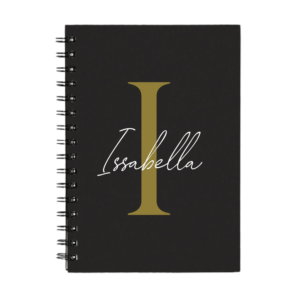 Romantic Personalised A5 Spiral Notebook | 160 Page Cursive Layered Design - Make It Personal Gift Co