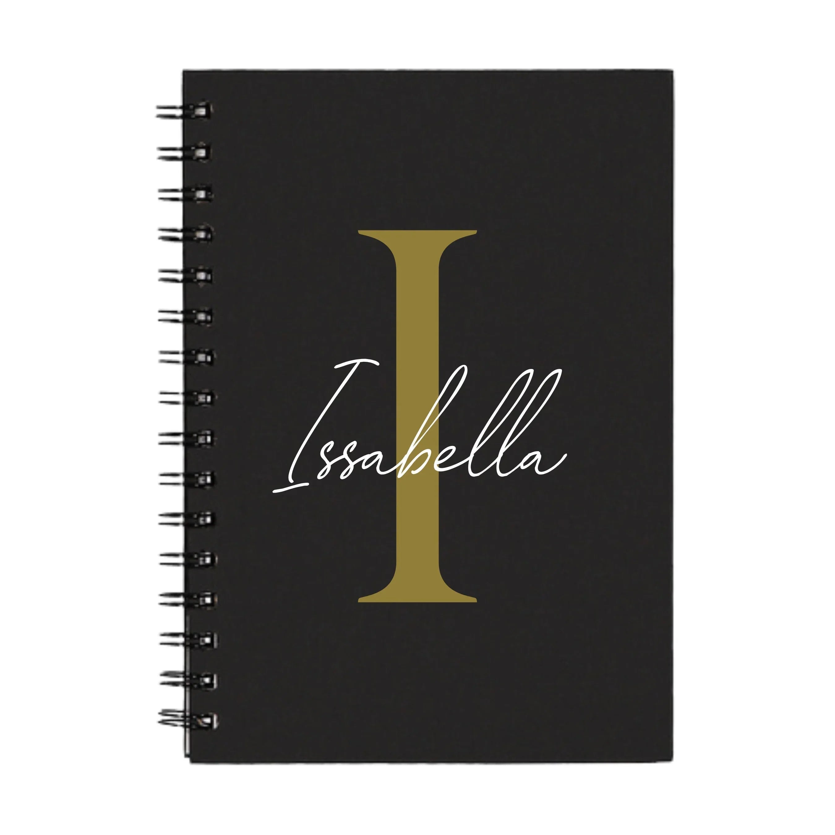 Romantic Personalised A5 Spiral Notebook | 160 Page Cursive Layered Design - Make It Personal Gift Co