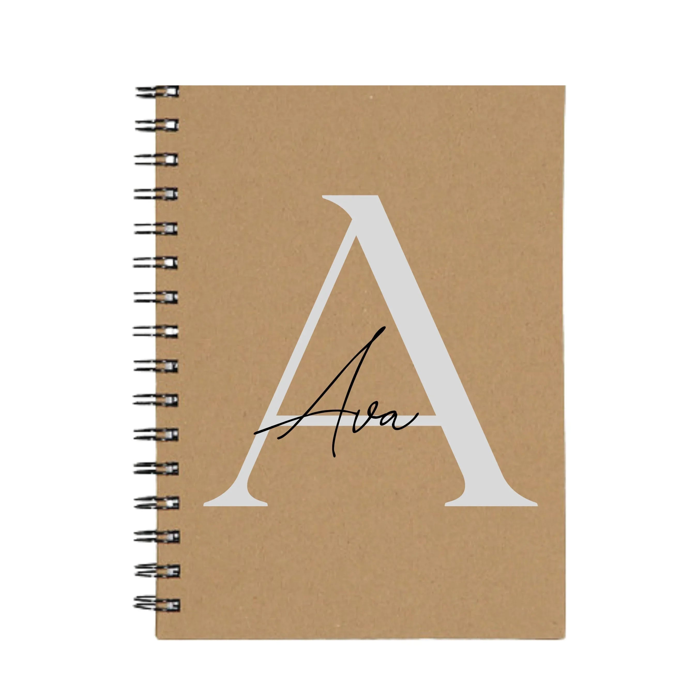 Romantic Personalised A5 Spiral Notebook | 160 Page Cursive Layered Design - Make It Personal Gift Co