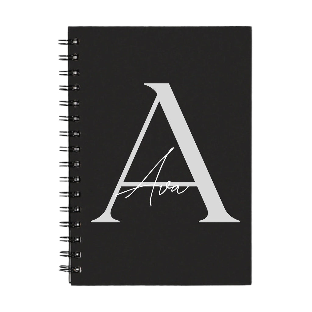 Romantic Personalised A5 Spiral Notebook | 160 Page Cursive Layered Design - Make It Personal Gift Co