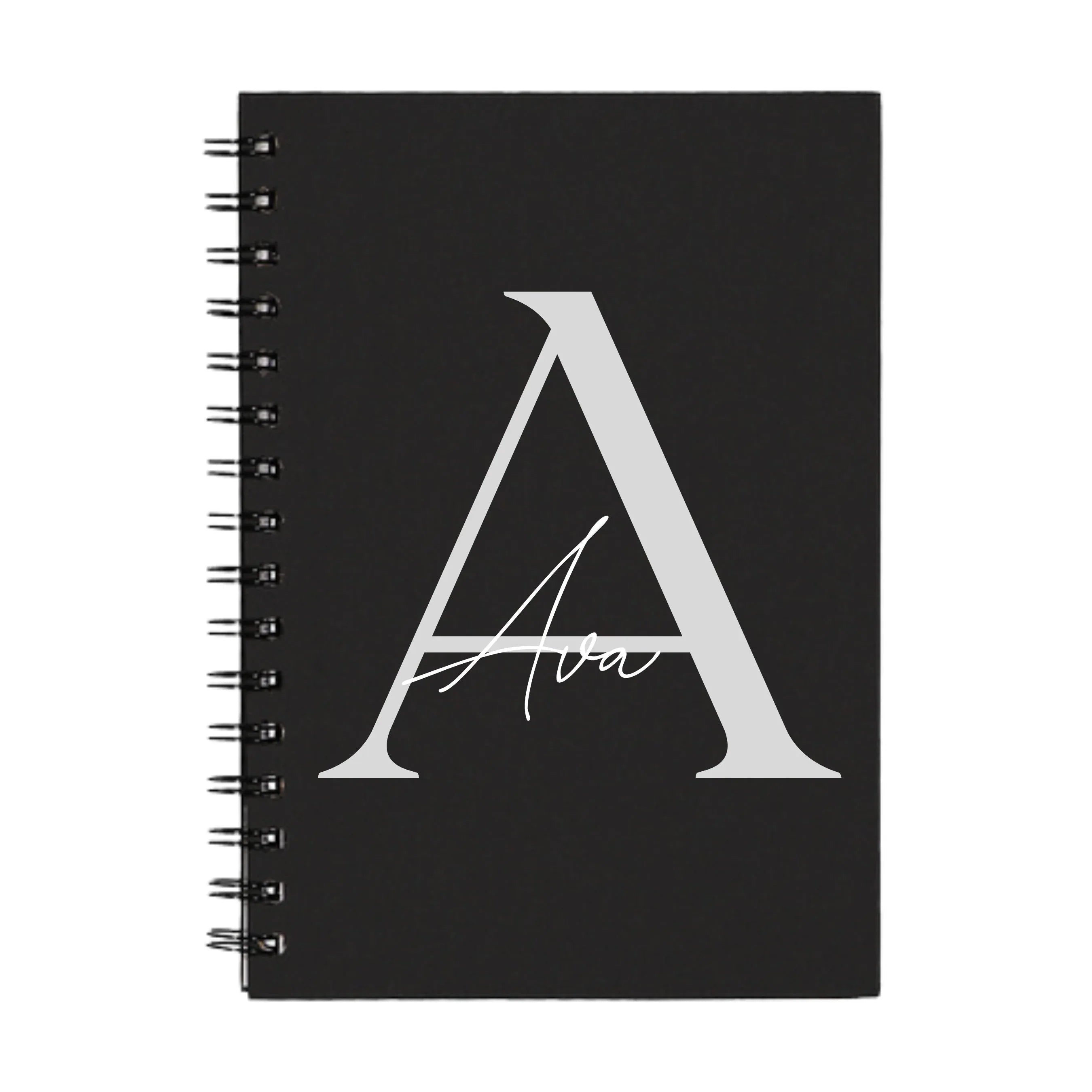 Romantic Personalised A5 Spiral Notebook | 160 Page Cursive Layered Design - Make It Personal Gift Co