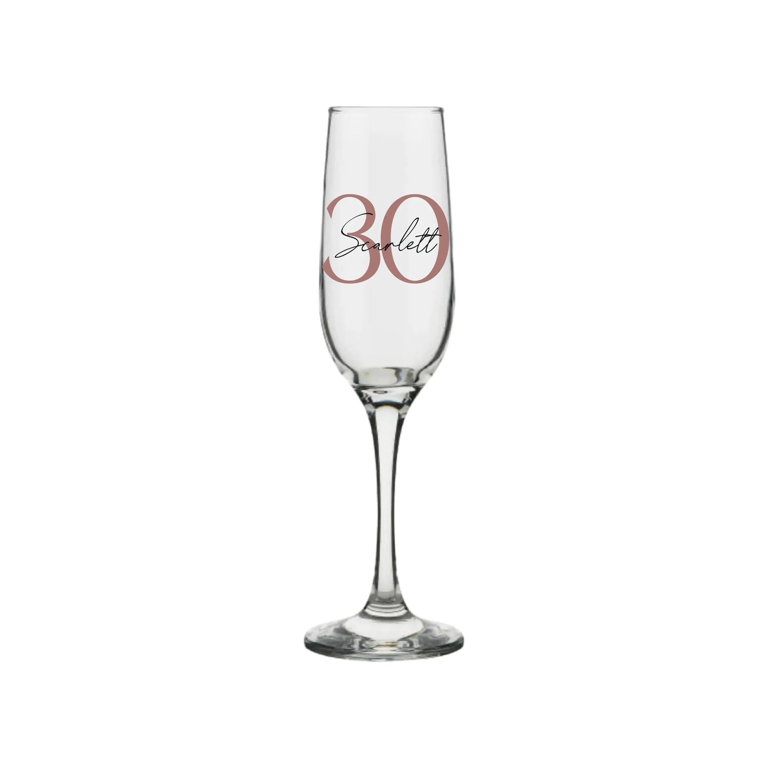 Romantic Personalised Champagne Flute 215ml - Make It Personal Gift Co