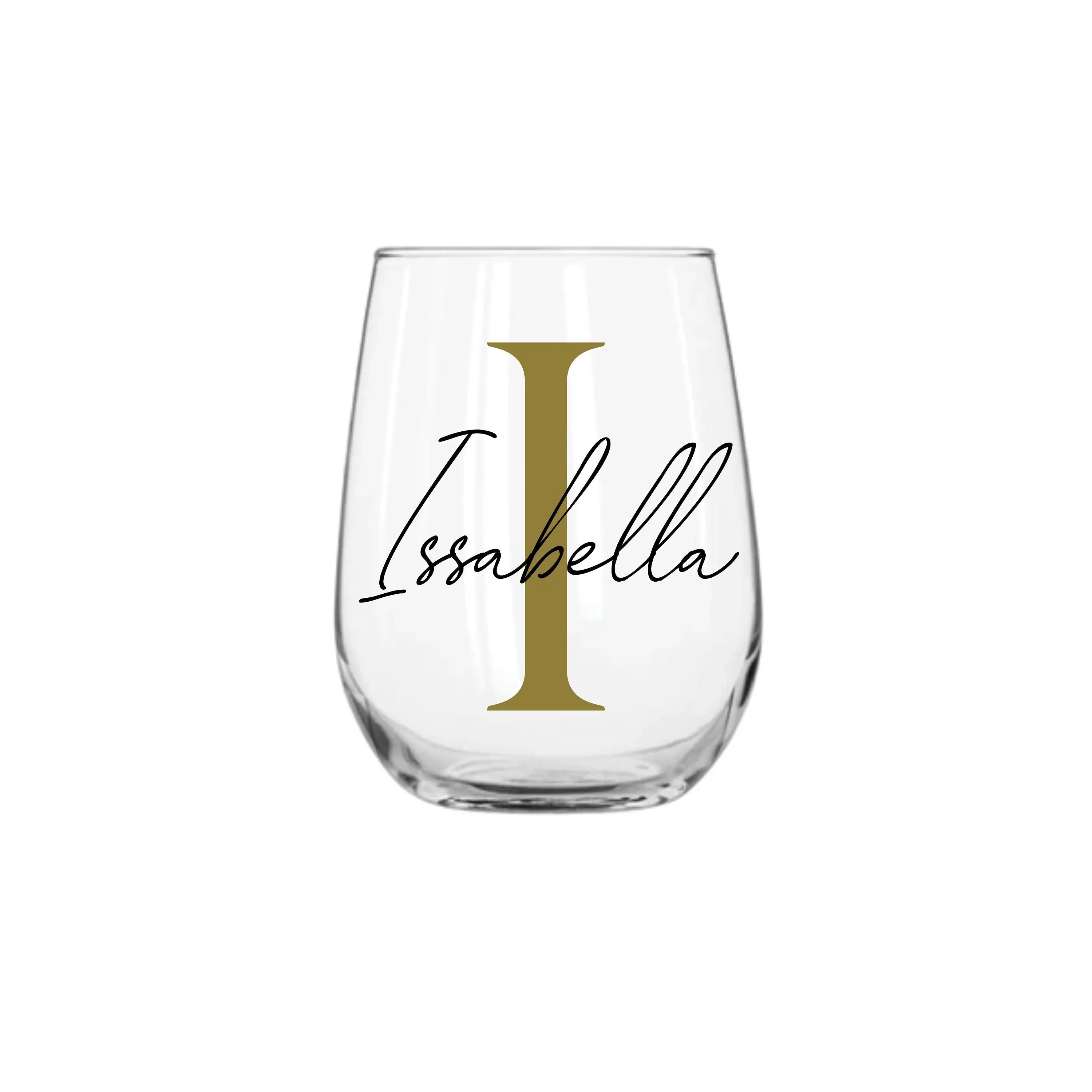Romantic Personalised Stemless Wine Glass 475ml - Make It Personal Gift Co