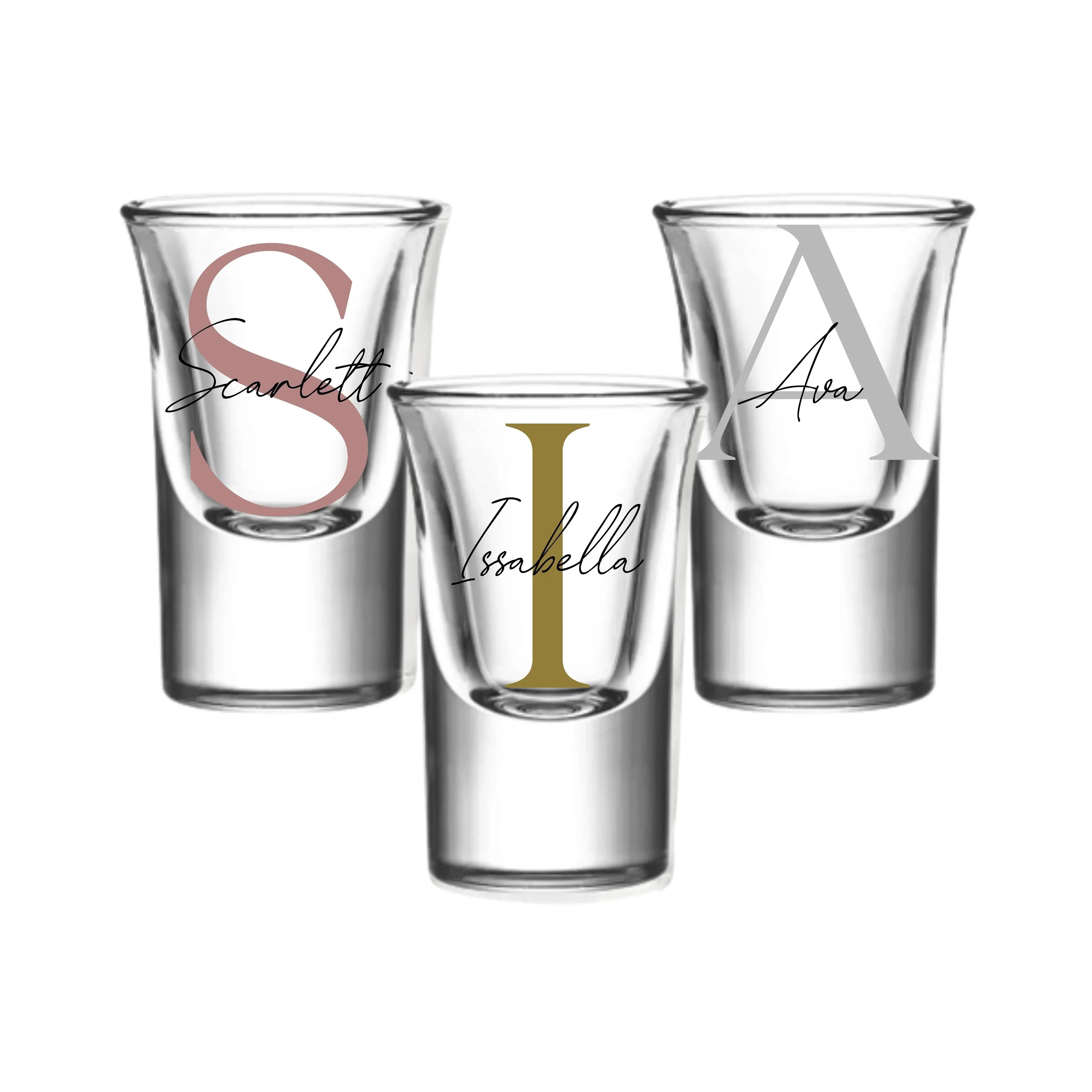 Romantic Personalised Tapered Shot Glass 25ml - Make It Personal Gift Co