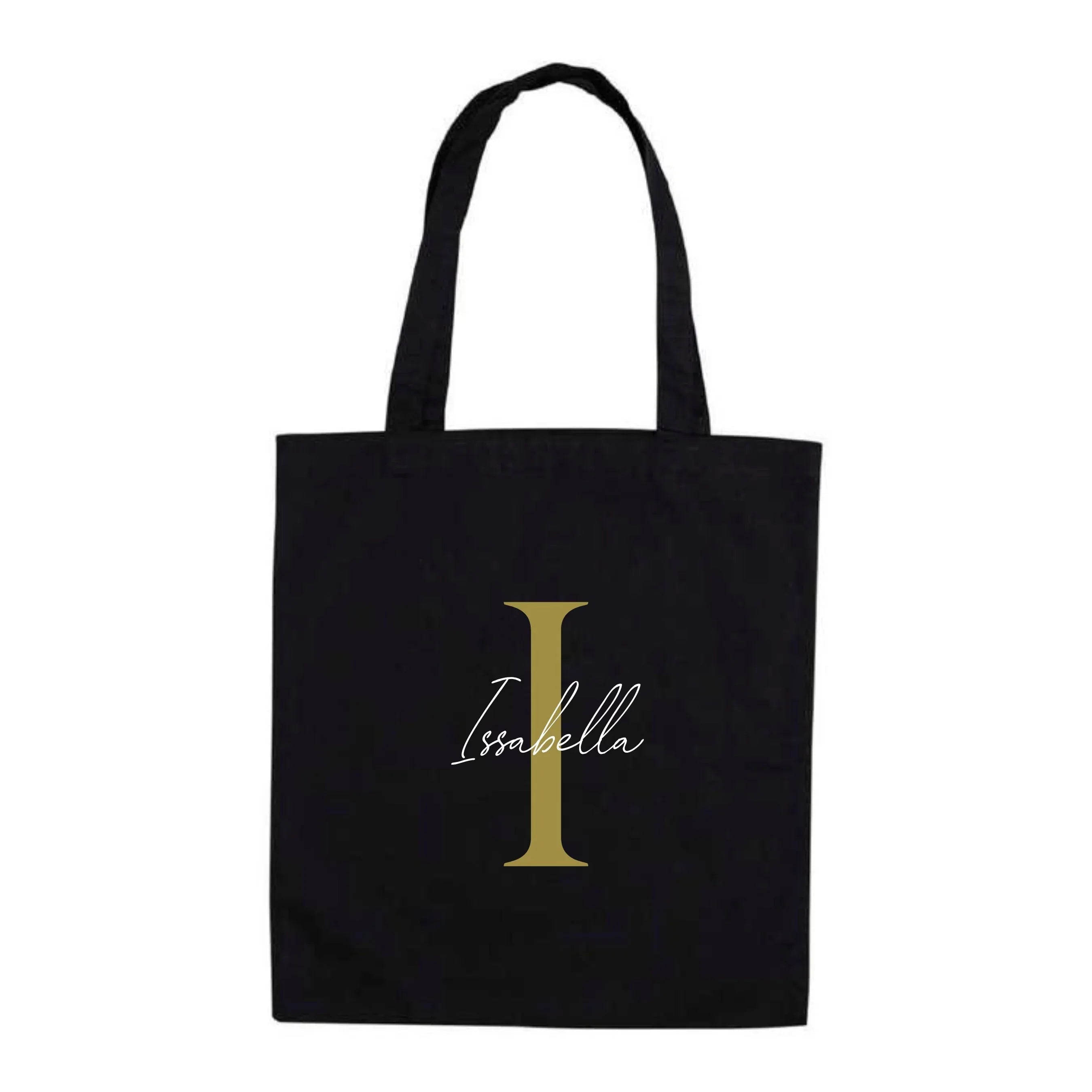 Romantic Style Personalised Initial Tote Bag | Sweeping Layered Design - Make It Personal Gift Co