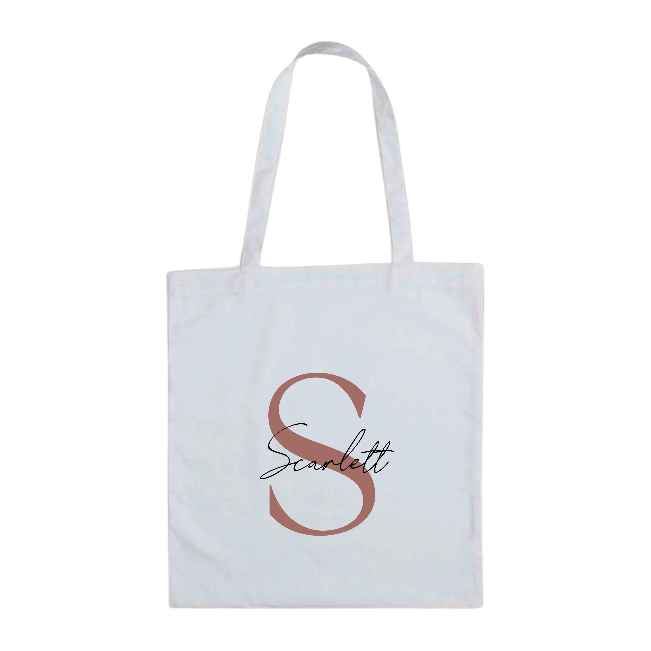 Romantic Style Personalised Initial Tote Bag | Sweeping Layered Design - Make It Personal Gift Co