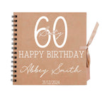 Timeless Classic Personalised Birthday Scrapbook Album - Elegant Script (8x8") - Make It Personal Gift Co