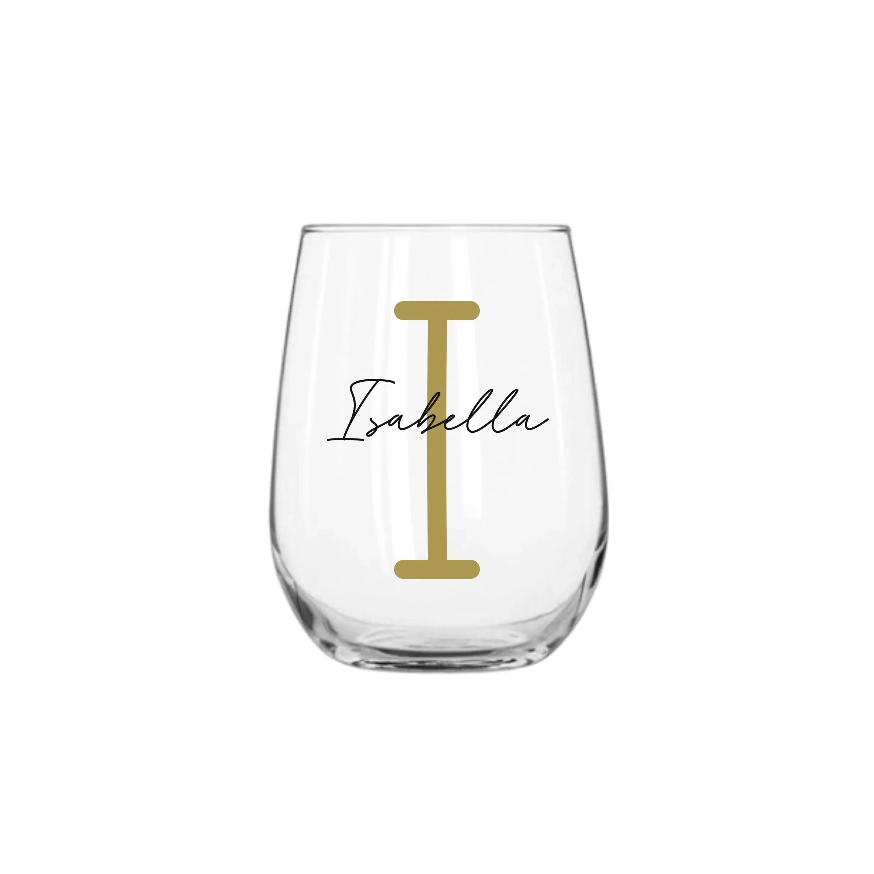 Timeless Personalised Stemless Wine Glass 475ml - Make It Personal Gift Co
