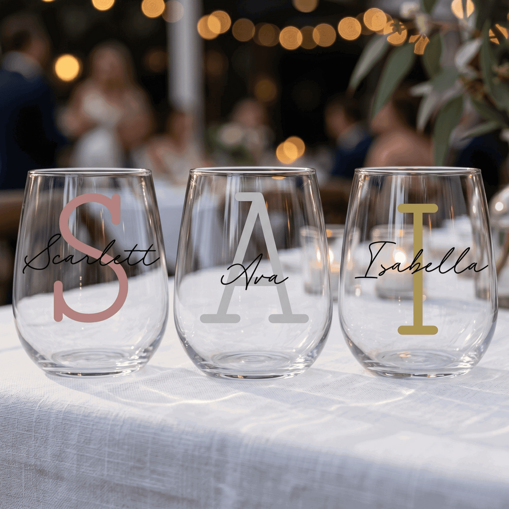 Timeless Personalised Stemless Wine Glass 475ml - Make It Personal Gift Co